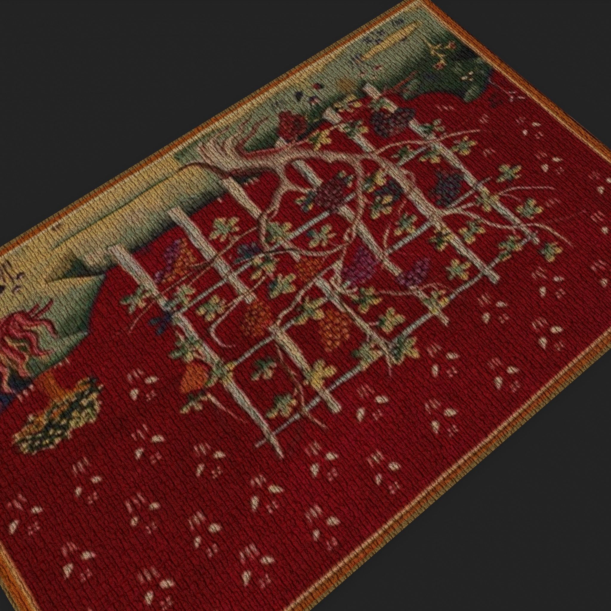 Eight Highly Detailed Medieval Style Tapestries  3D Model Collection_60