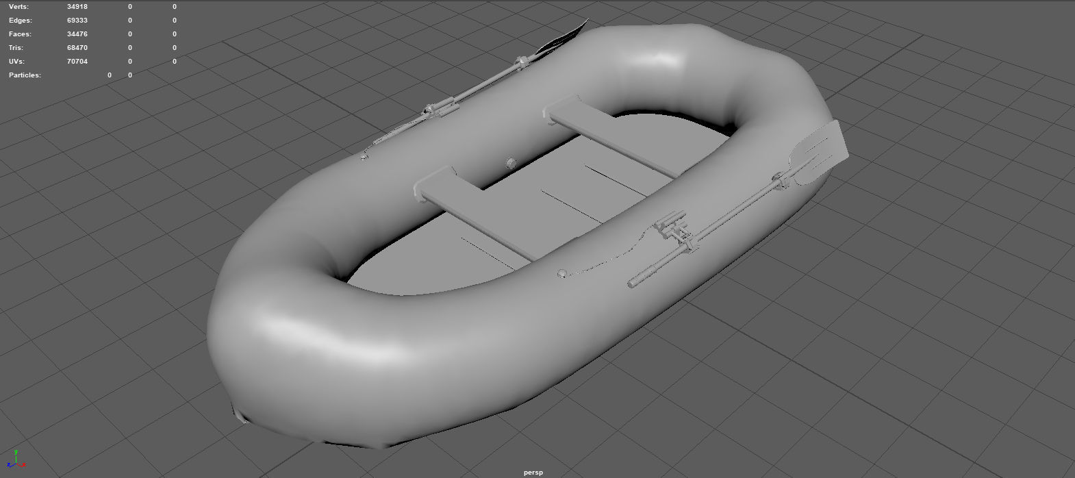 INFLATABLE BOAT 3D model_8