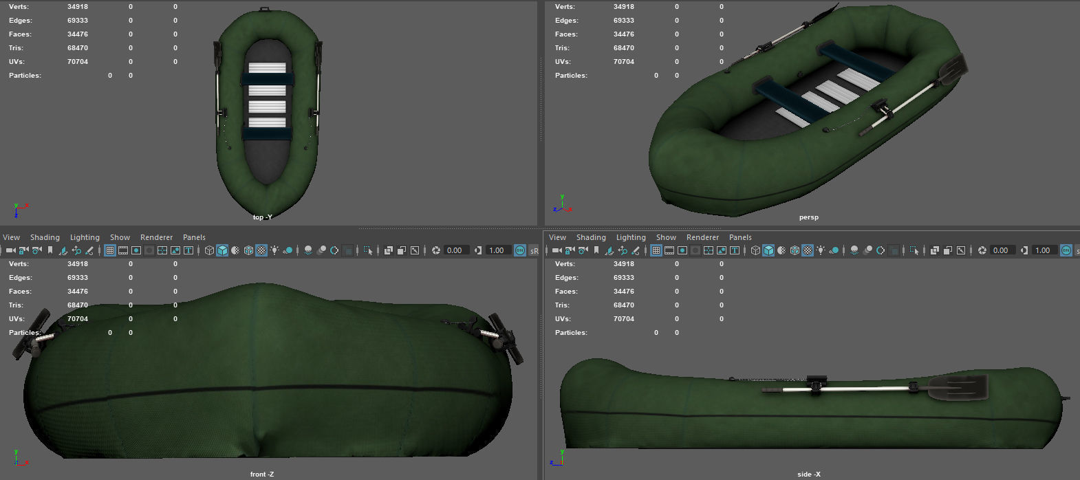 INFLATABLE BOAT 3D model_11
