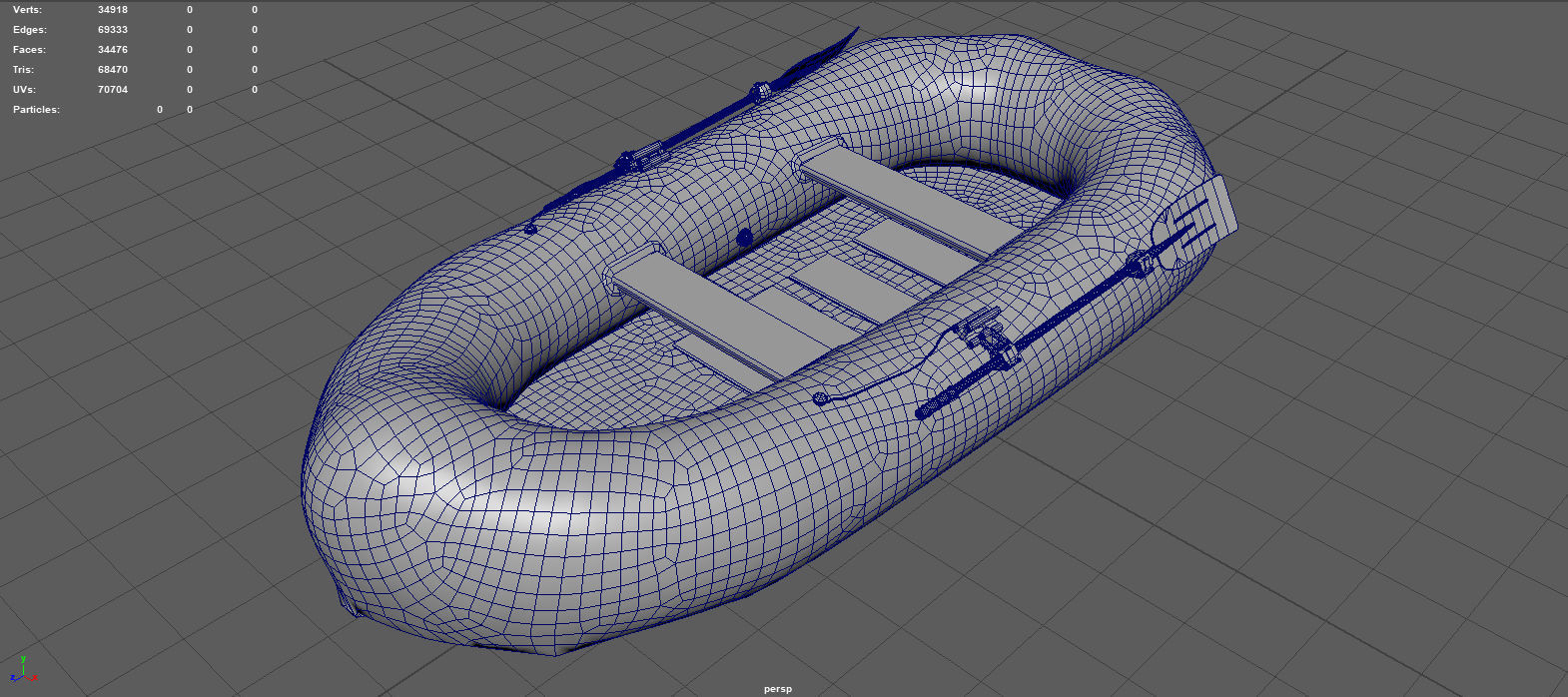 INFLATABLE BOAT 3D model_9