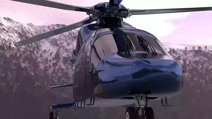 T625 GOKBEY Turkish Helicopter 3D model