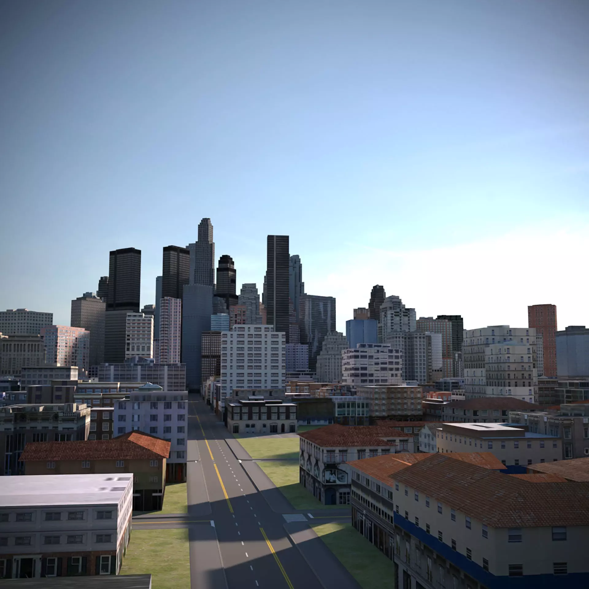 City 38 Low-poly 3D model