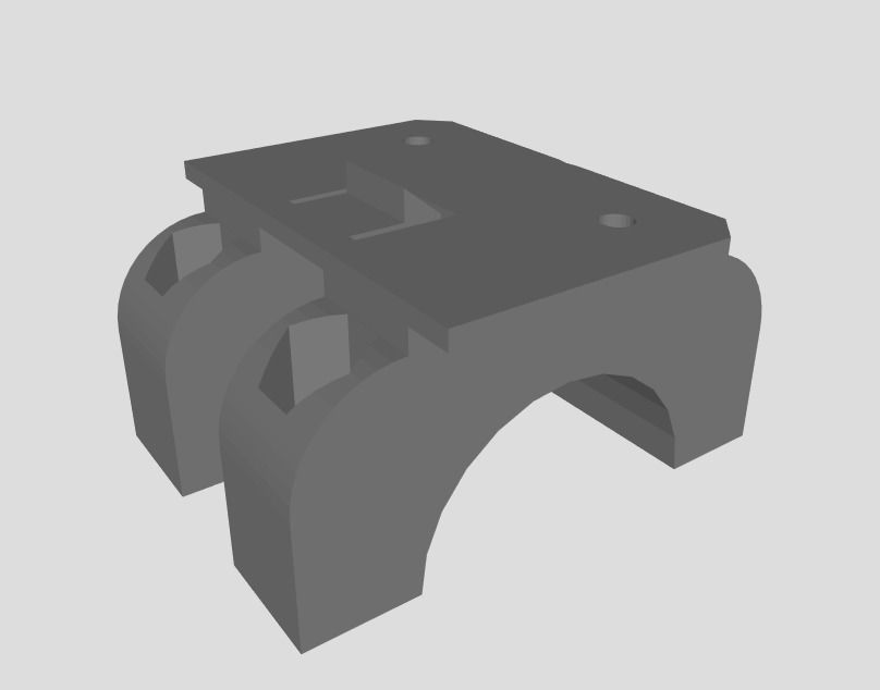 Stroller phone or gopro holder 3D print model_1