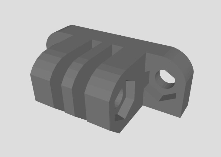 Stroller phone or gopro holder 3D print model_2