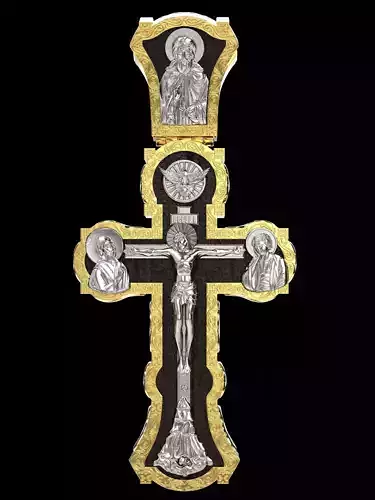 Orthodox cross wood 1 3D print model