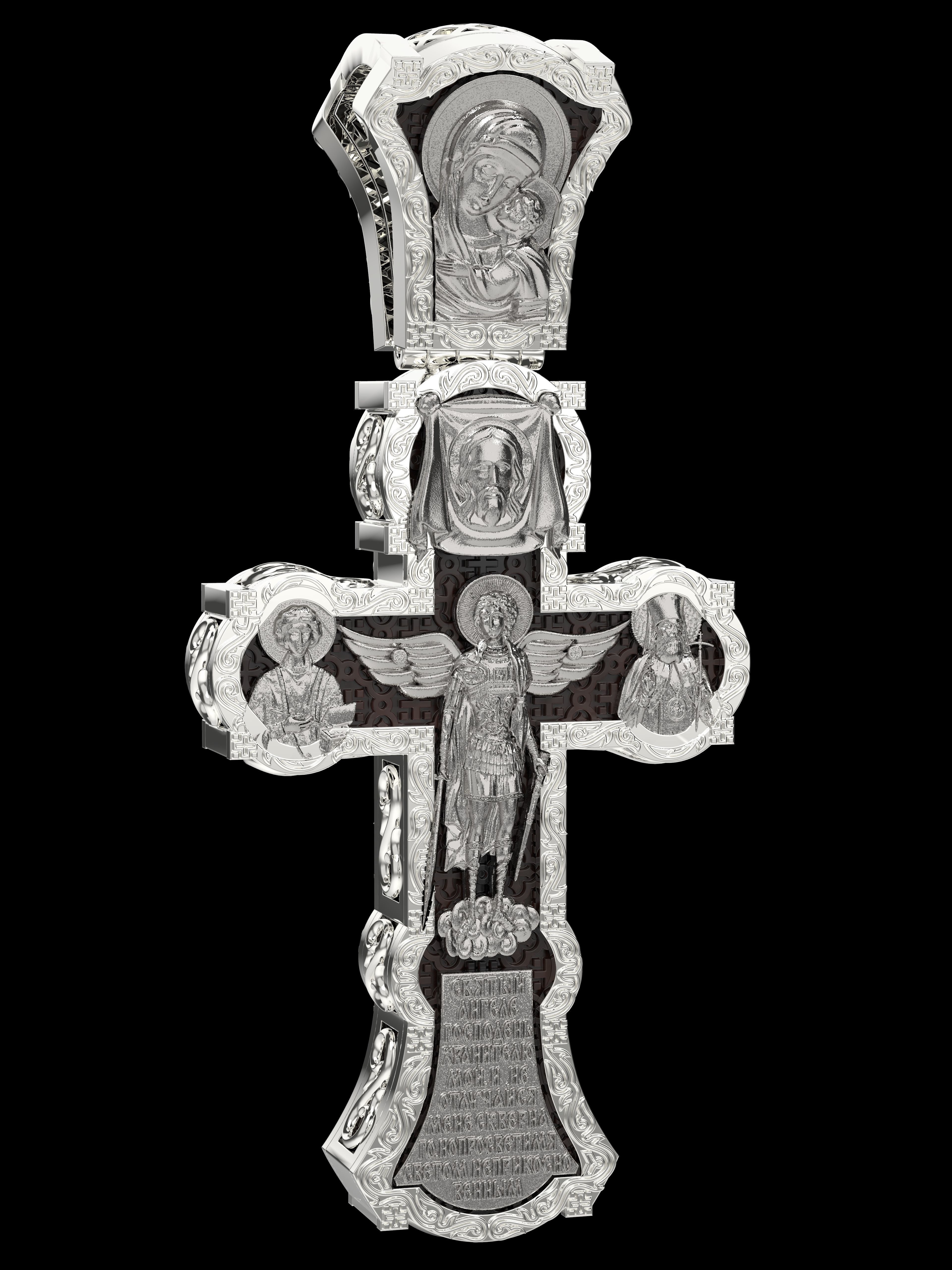 Orthodox cross wood 1 3D print model_3