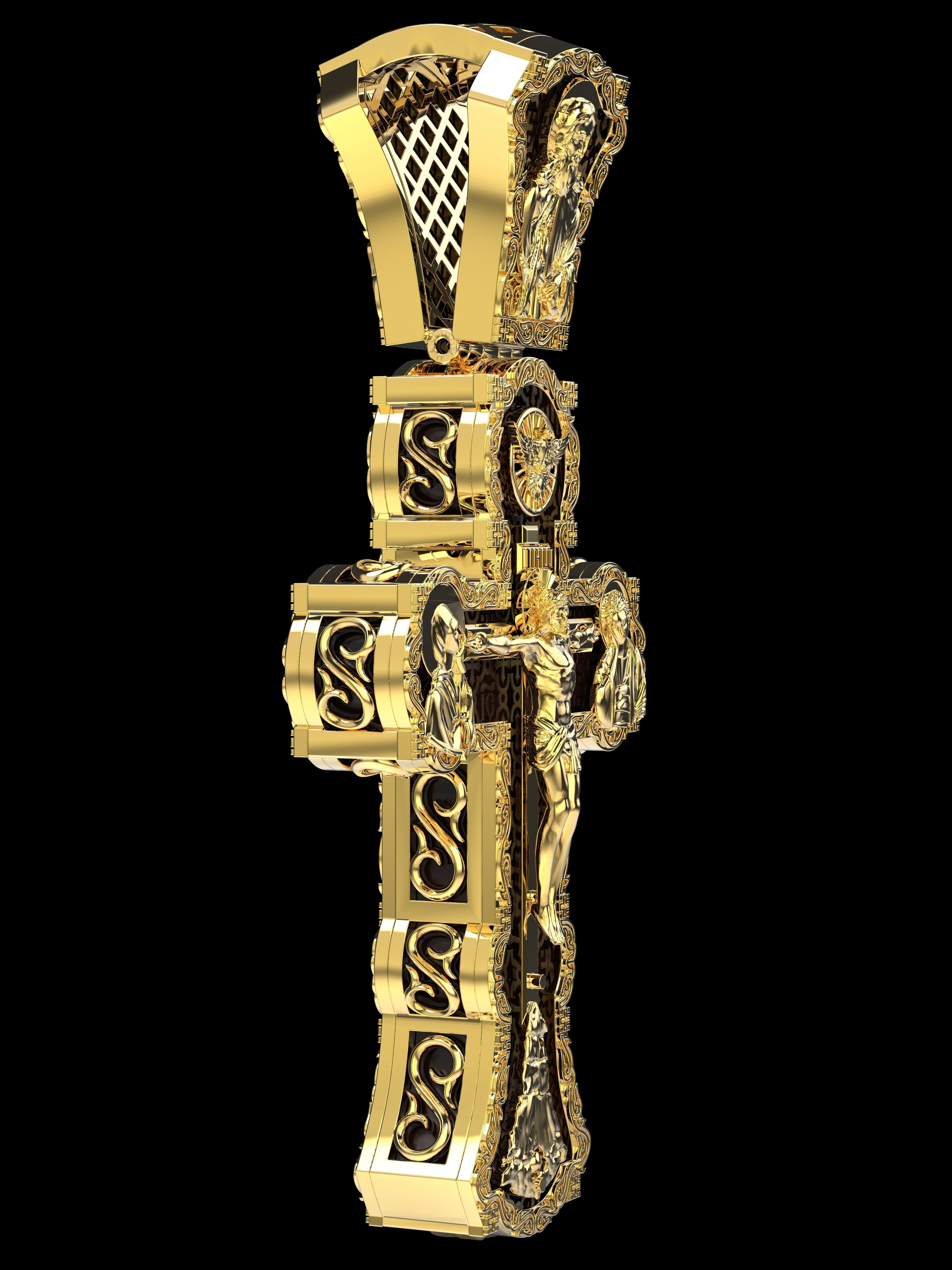 Orthodox cross wood 1 3D print model_6