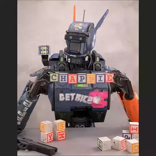 Robot Chappie Low-poly 3D model