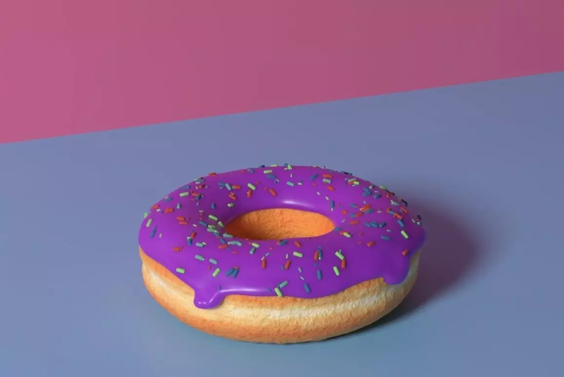 Glazed Donut Free 3D model_0