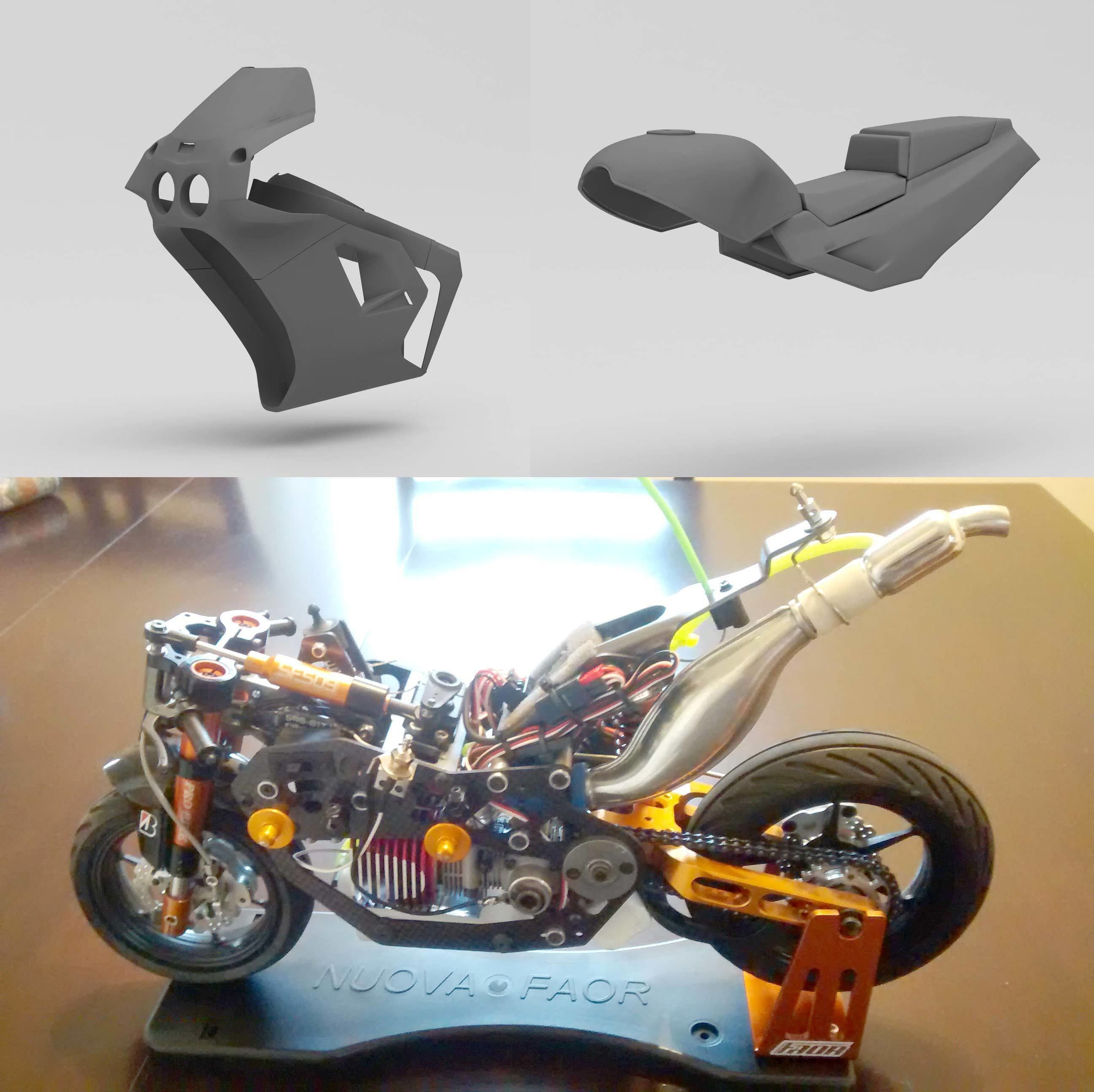 1990s Kawasaki ZX7 Ninja -  RC Body 3D print model_7