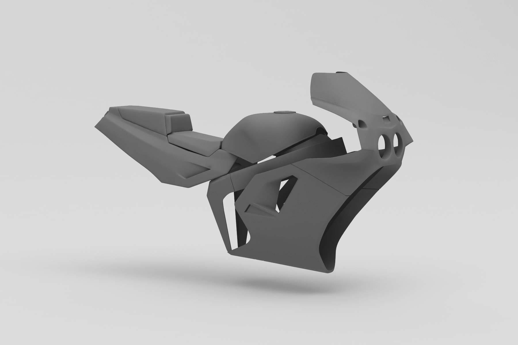 1990s Kawasaki ZX7 Ninja -  RC Body 3D print model_3