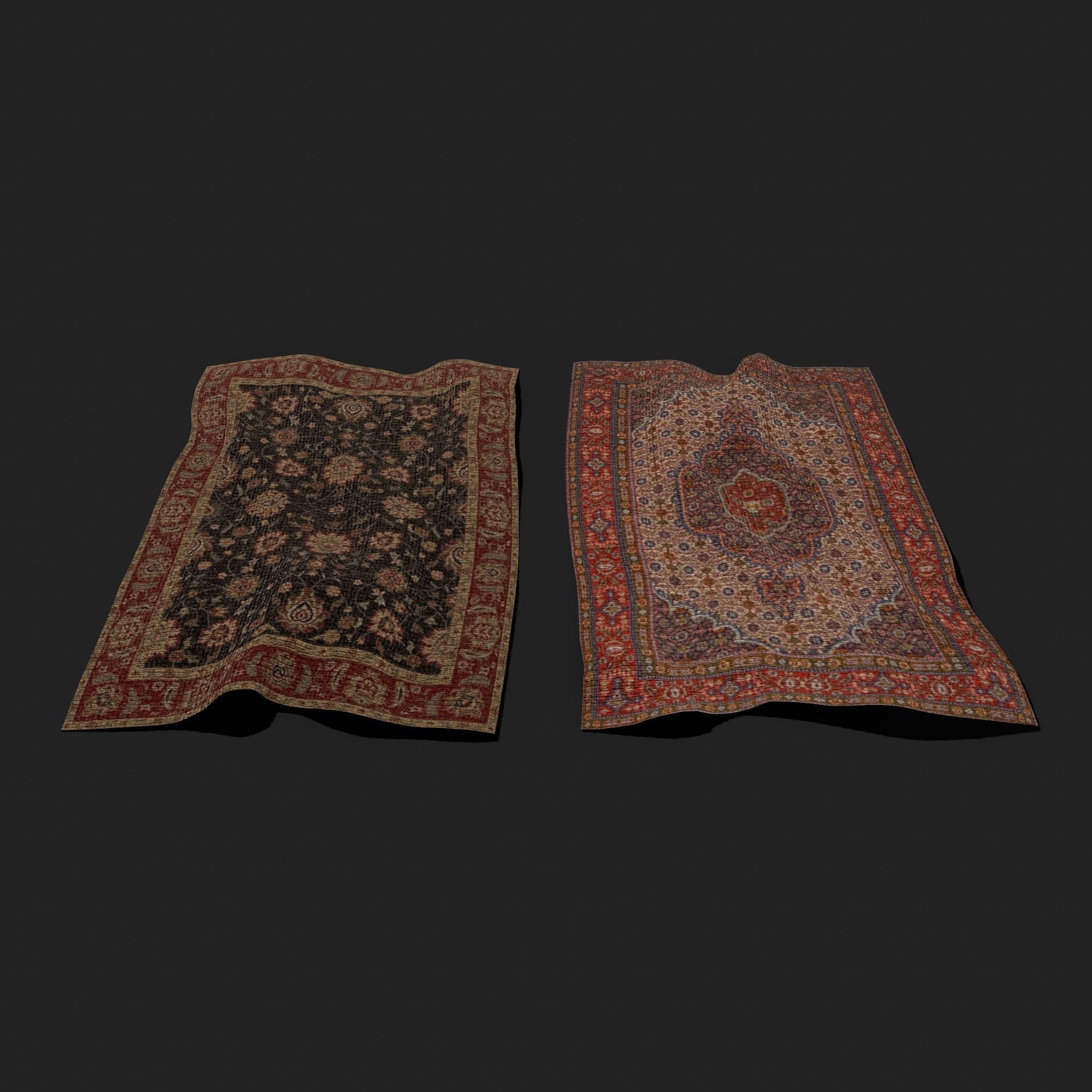 Ten Highly Detailed Medieval Style Tapestries 3D Model Collection_60