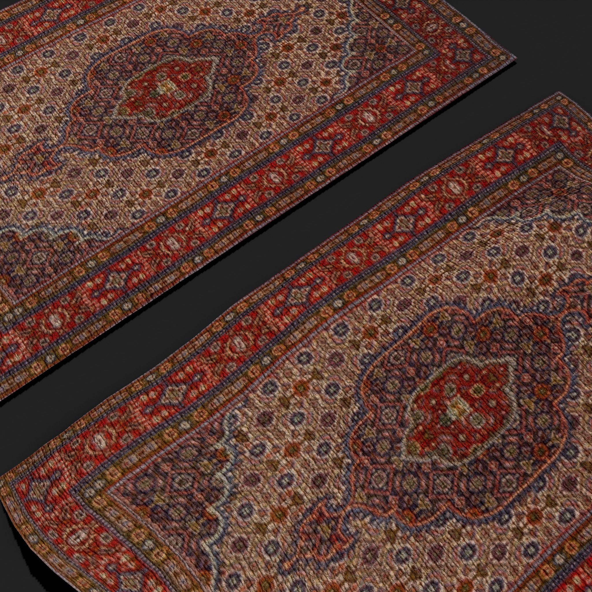 Ten Highly Detailed Medieval Style Tapestries 3D Model Collection_59