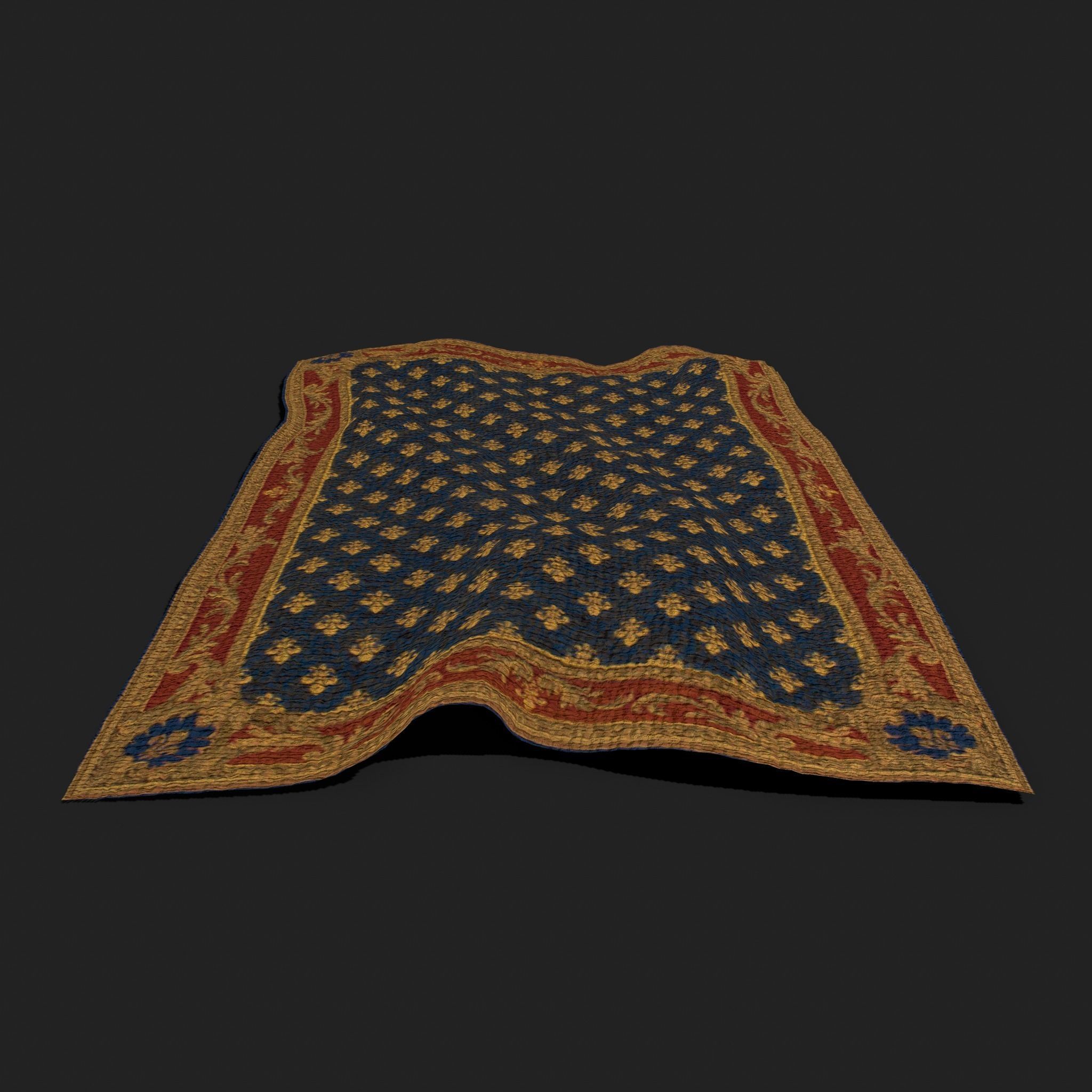 Ten Highly Detailed Medieval Style Tapestries 3D Model Collection_38