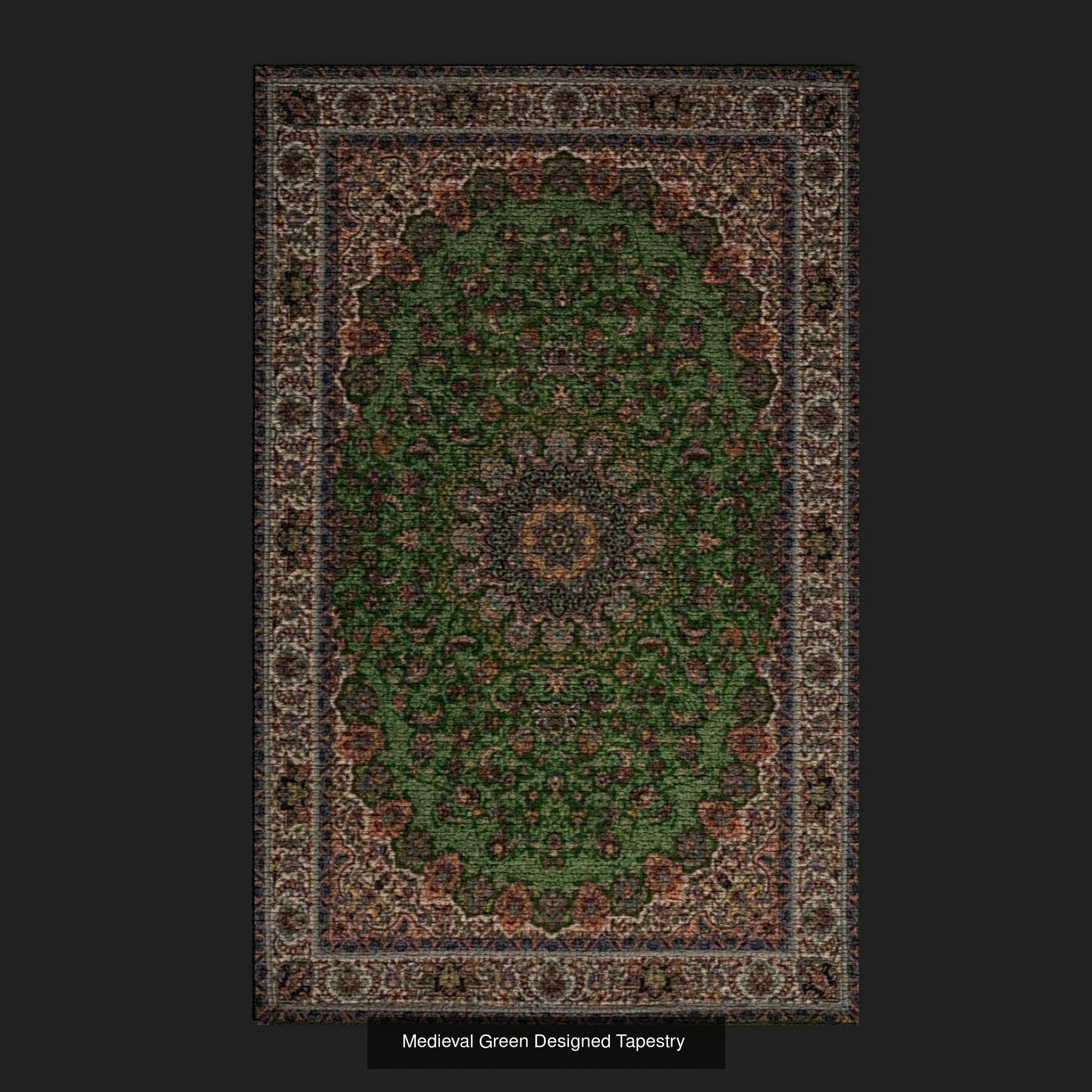 Ten Highly Detailed Medieval Style Tapestries 3D Model Collection_23