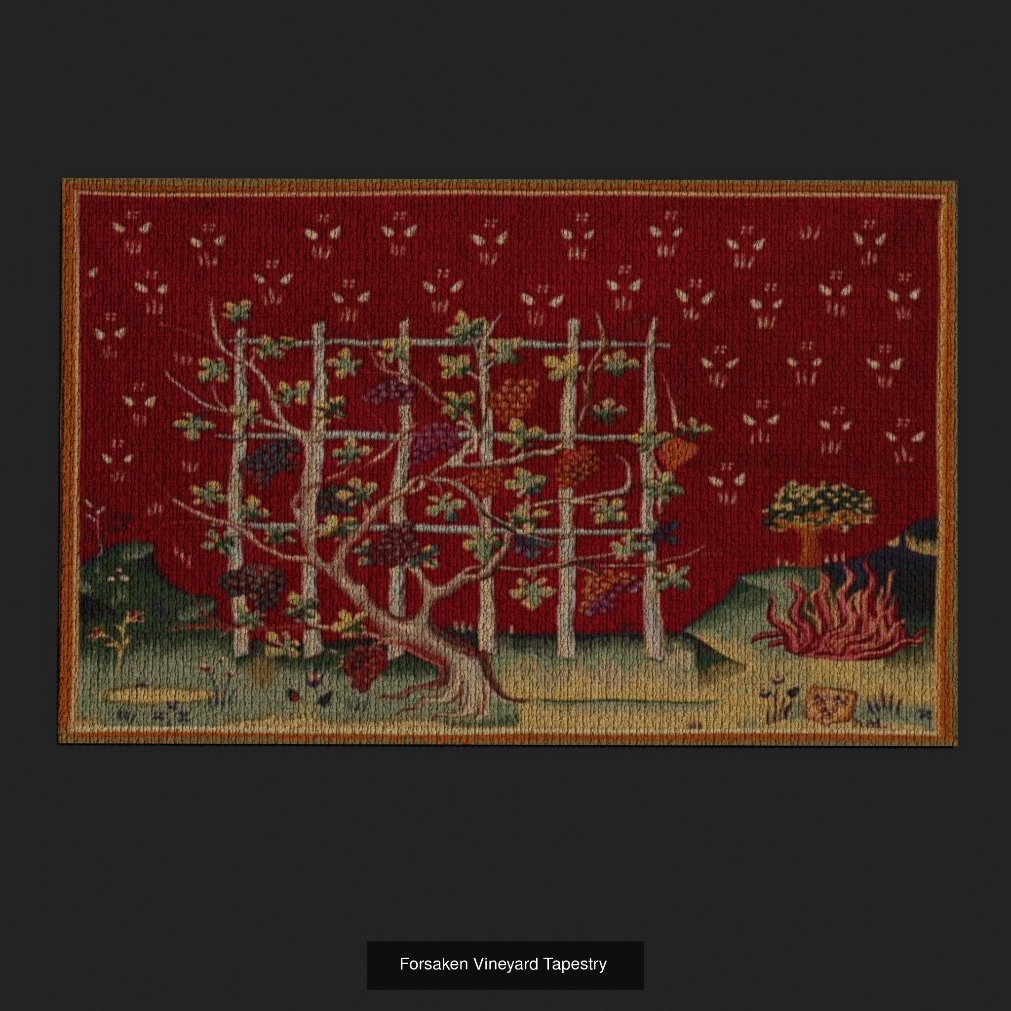 Ten Highly Detailed Medieval Style Tapestries 3D Model Collection_27