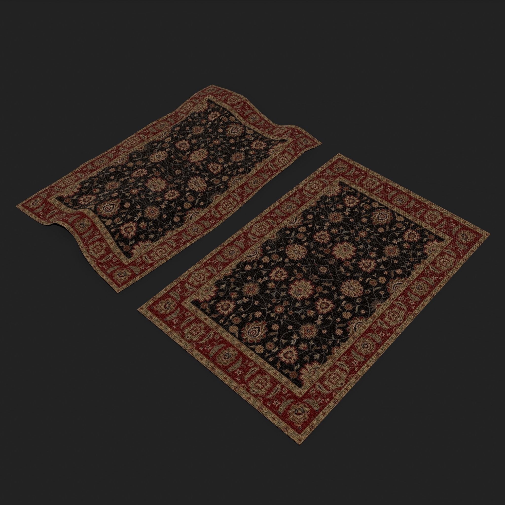 Ten Highly Detailed Medieval Style Tapestries 3D Model Collection_52