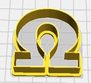 Greek Alphabet Cookie Cutters Upper Case FULL SET 3D print model_12