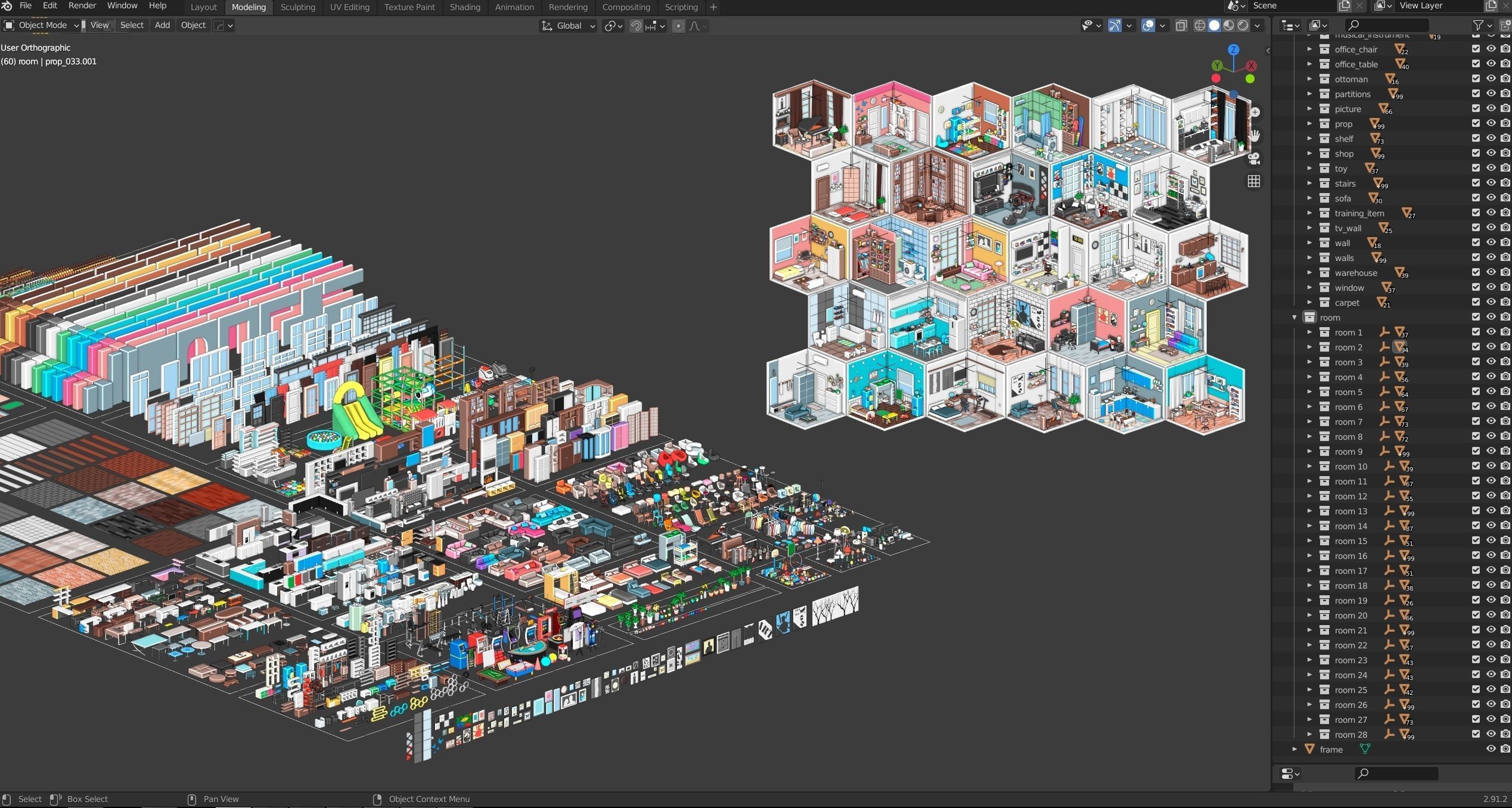 Interior Low-poly 3D model_53