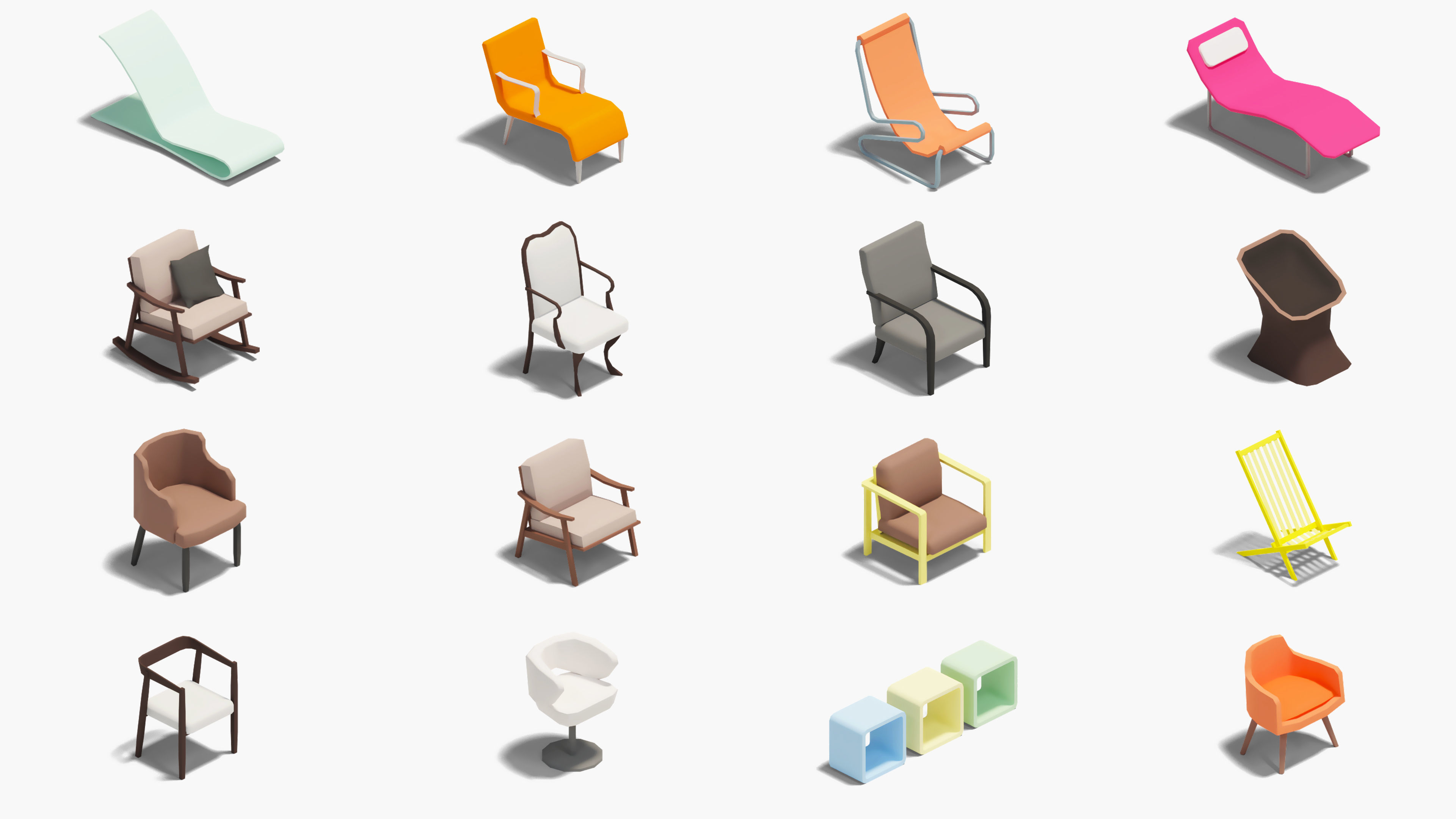 Interior Low-poly 3D model_22