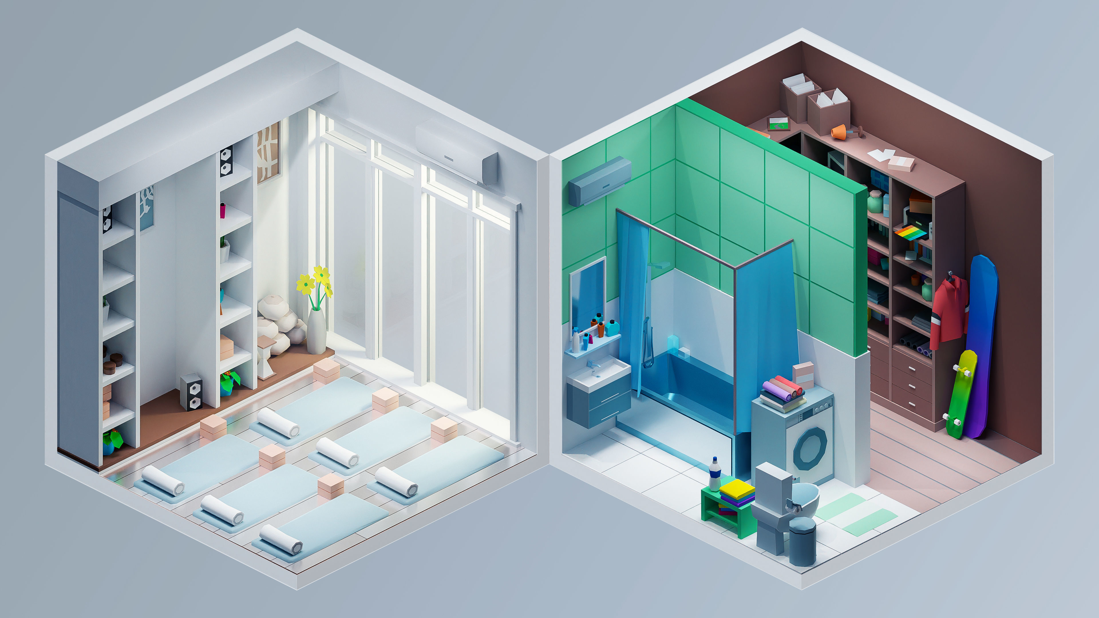 Interior Low-poly 3D model_18