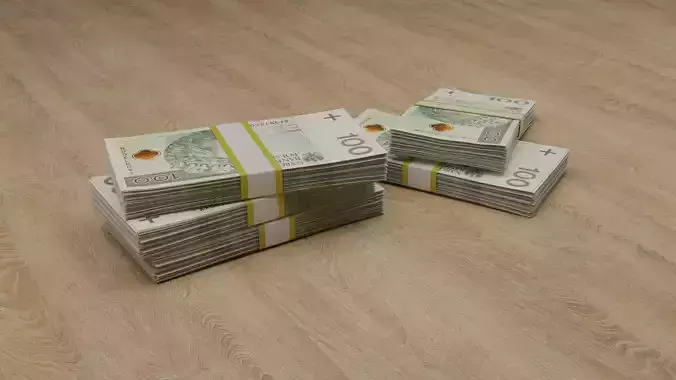 100 polish zloty PLN stack