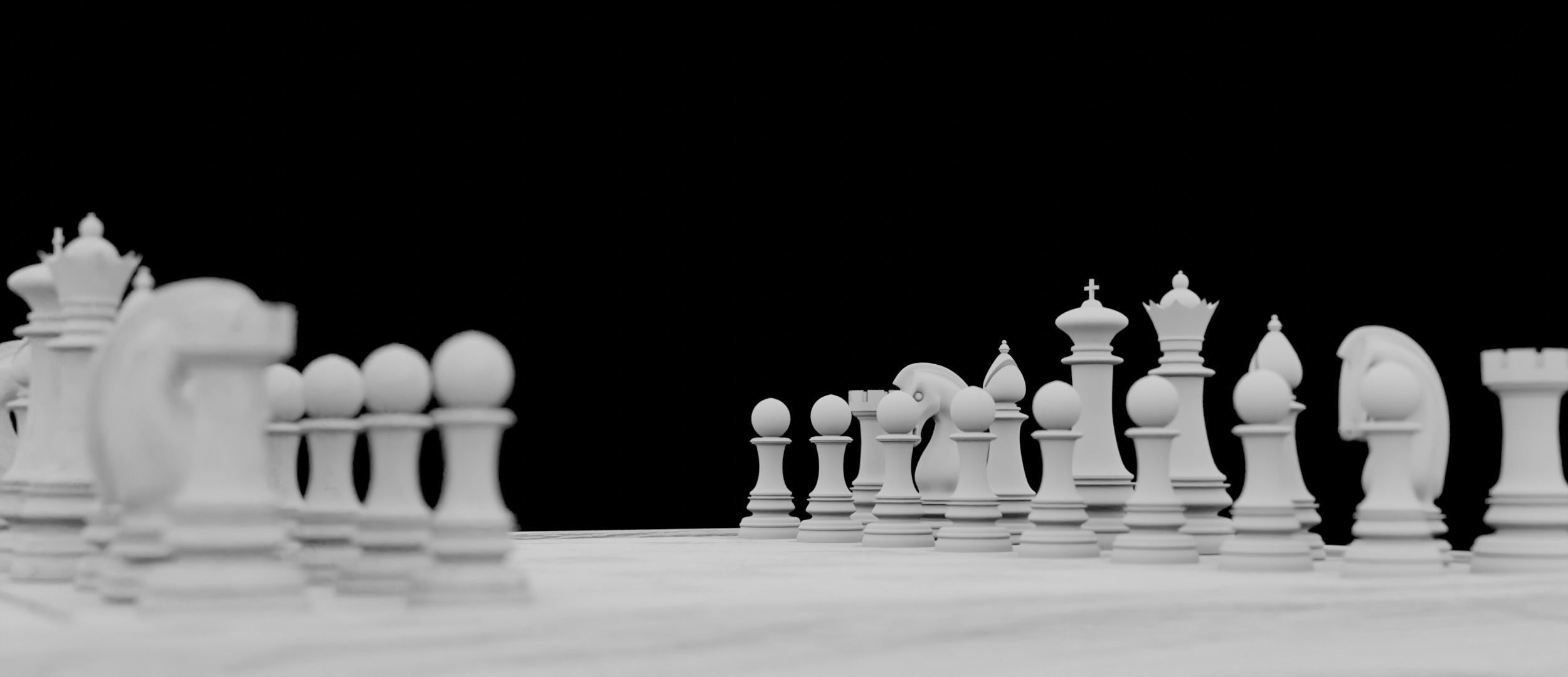 Chess Set board 3D model_1