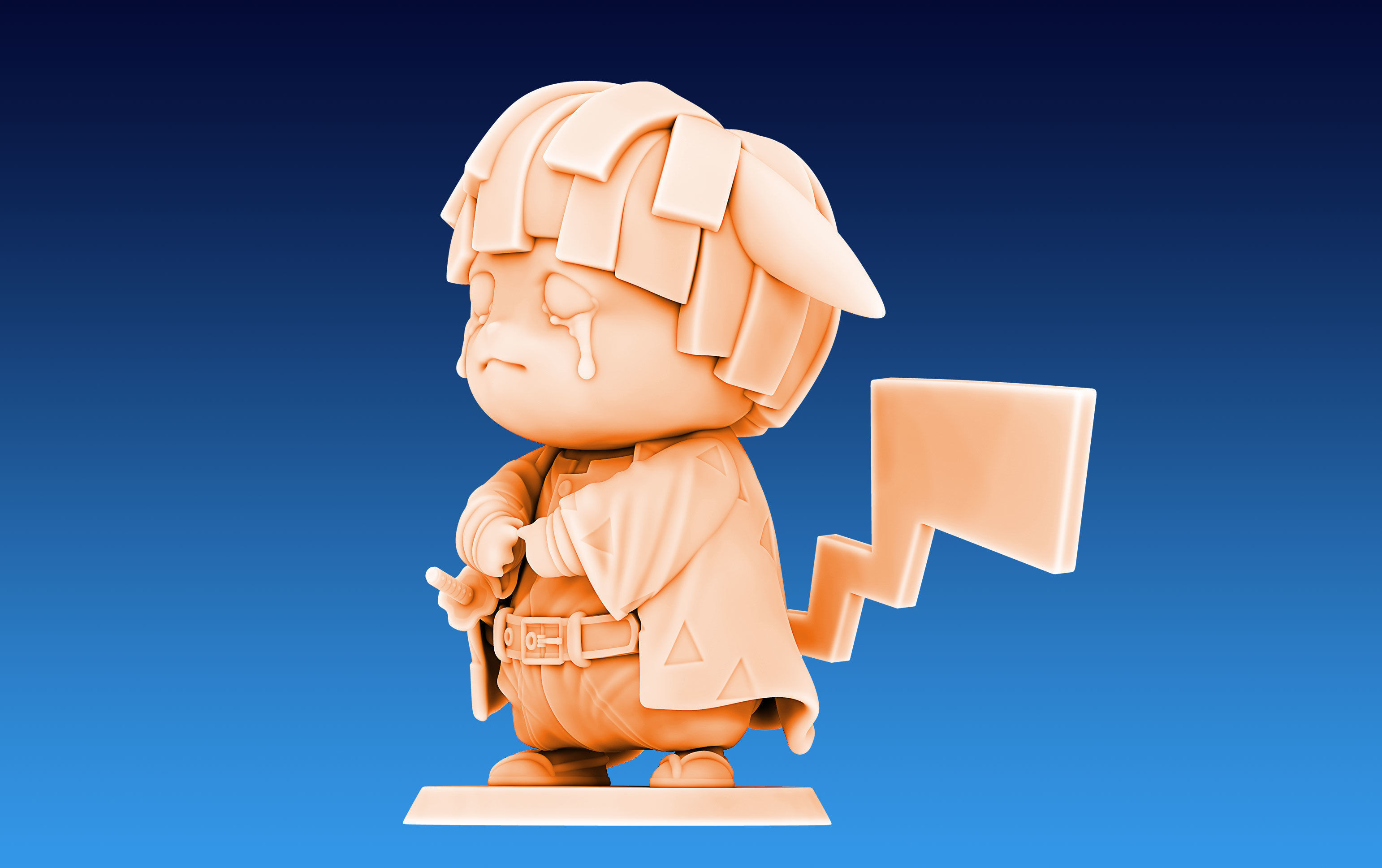 Pikachu Zenitsu Cosplay  3D print model_2