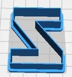 Zeta Upper Case Cookie Cutter 3D print model