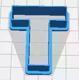 Tau Upper Case Cookie Cutter