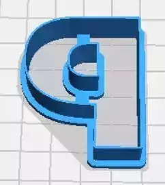 Rho Upper Case Cookie Cutter