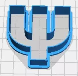 Psi Upper Case Cookie Cutter 3D print model_0
