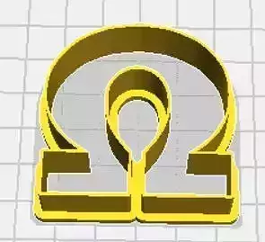 Omega Upper Case Cookie Cutter