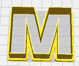 Mu Upper Case Cookie Cutter