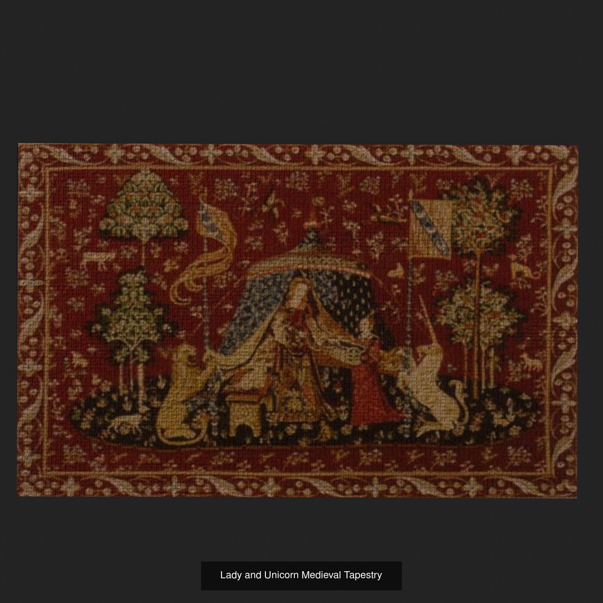 Twelve Highly Detailed Medieval Style Tapestries  3D Model Collection_23