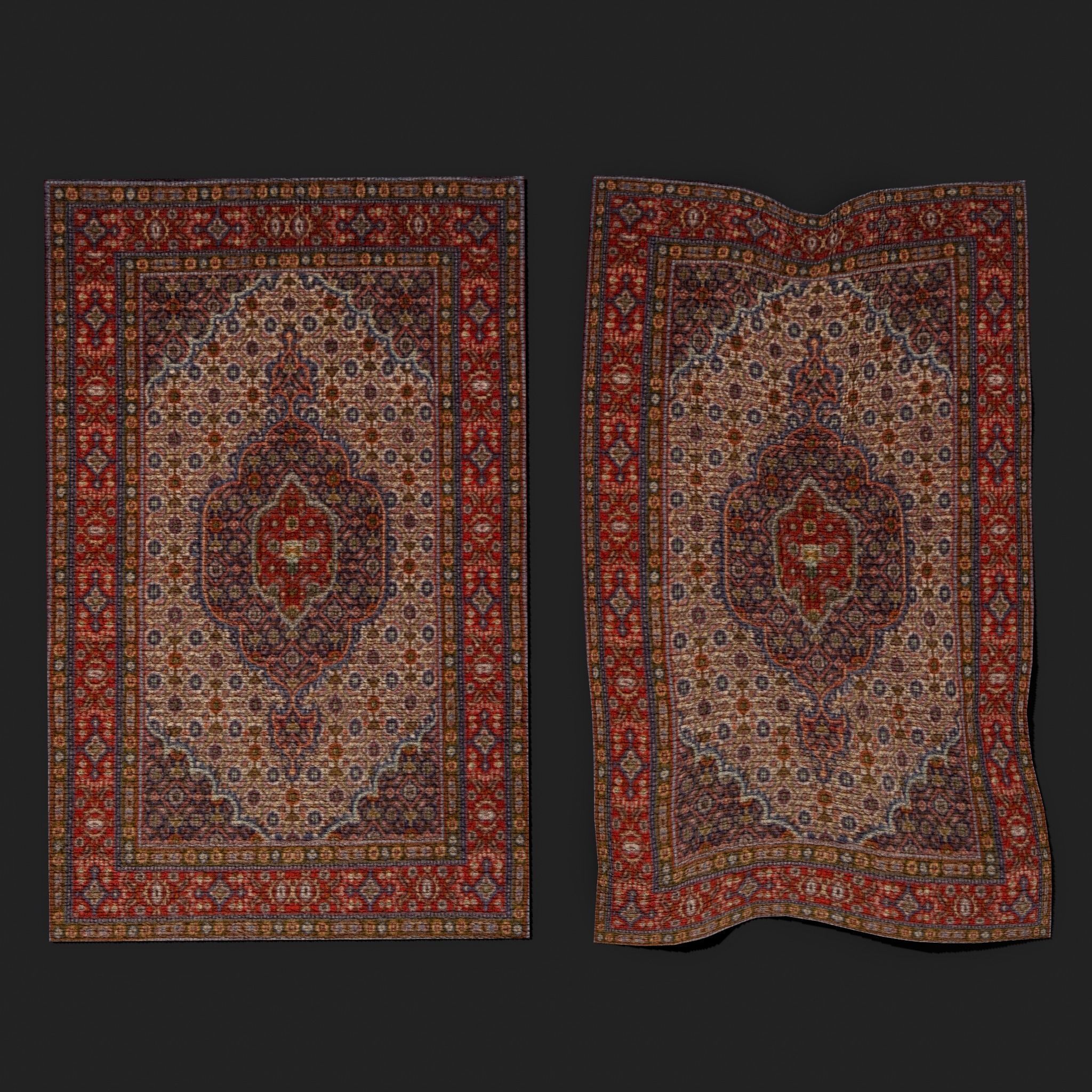Twelve Highly Detailed Medieval Style Tapestries  3D Model Collection_68