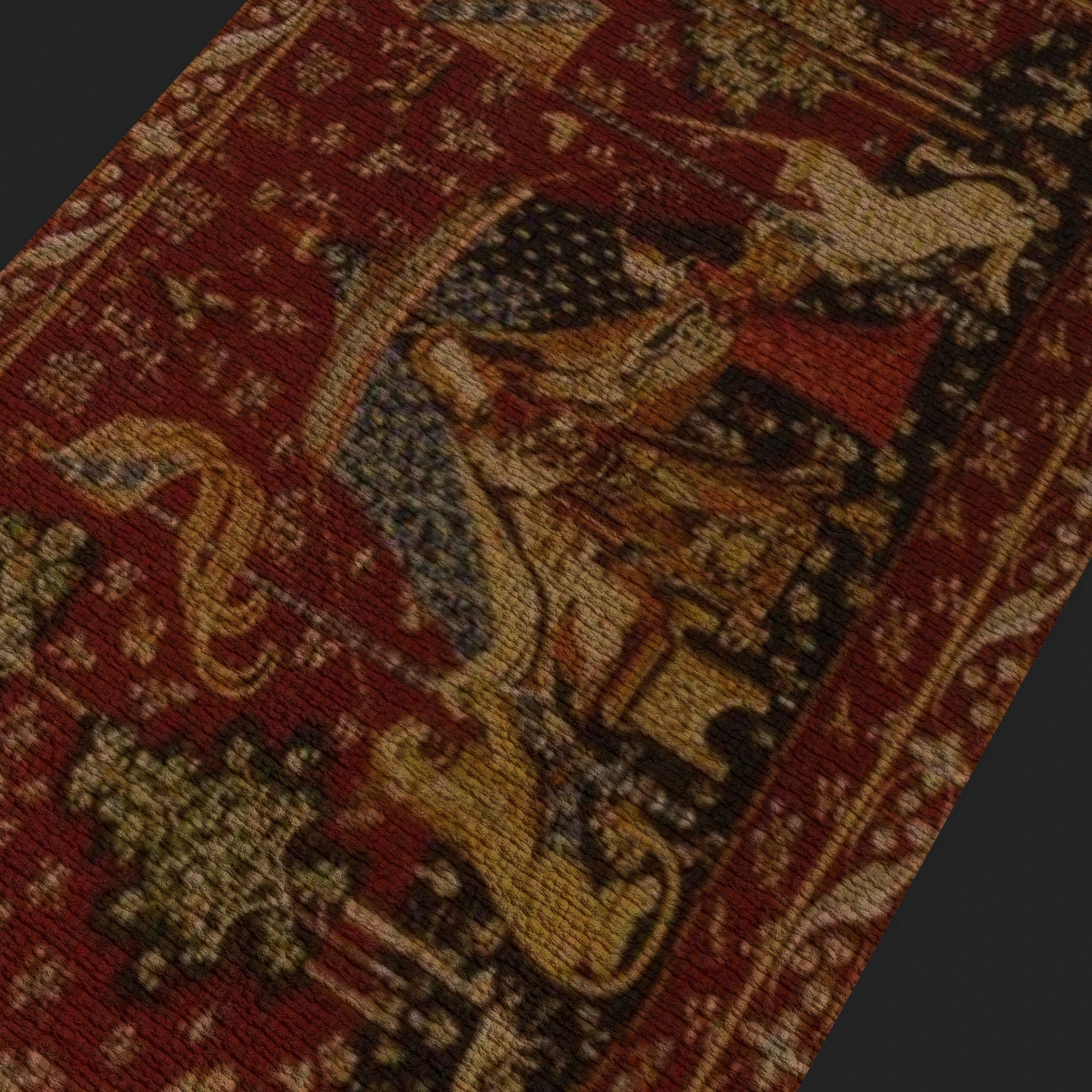 Twelve Highly Detailed Medieval Style Tapestries  3D Model Collection_97