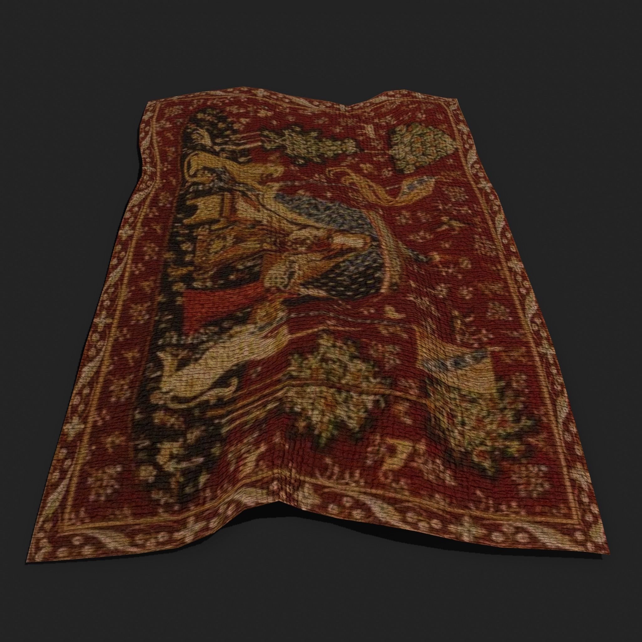 Twelve Highly Detailed Medieval Style Tapestries  3D Model Collection_90