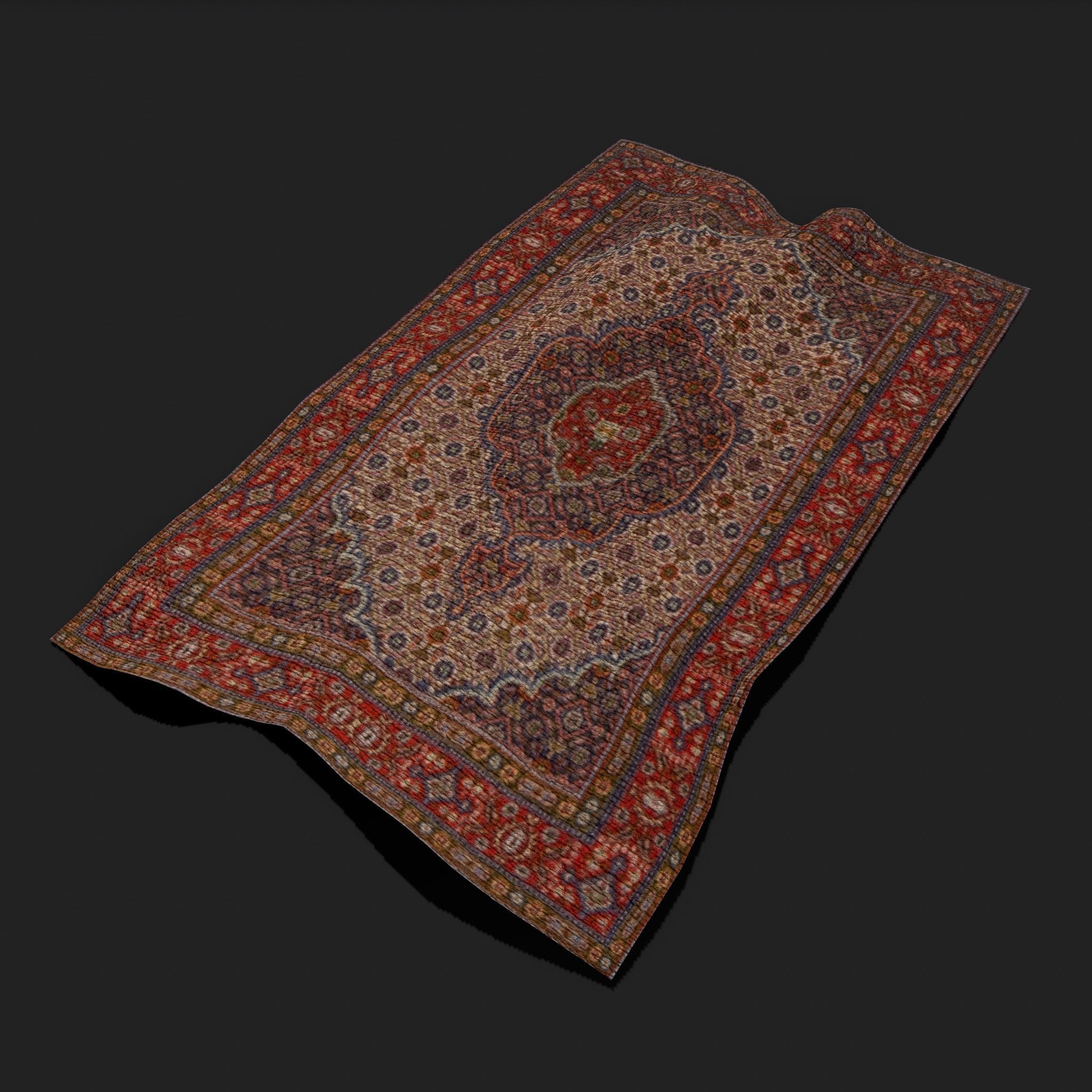 Twelve Highly Detailed Medieval Style Tapestries  3D Model Collection_58