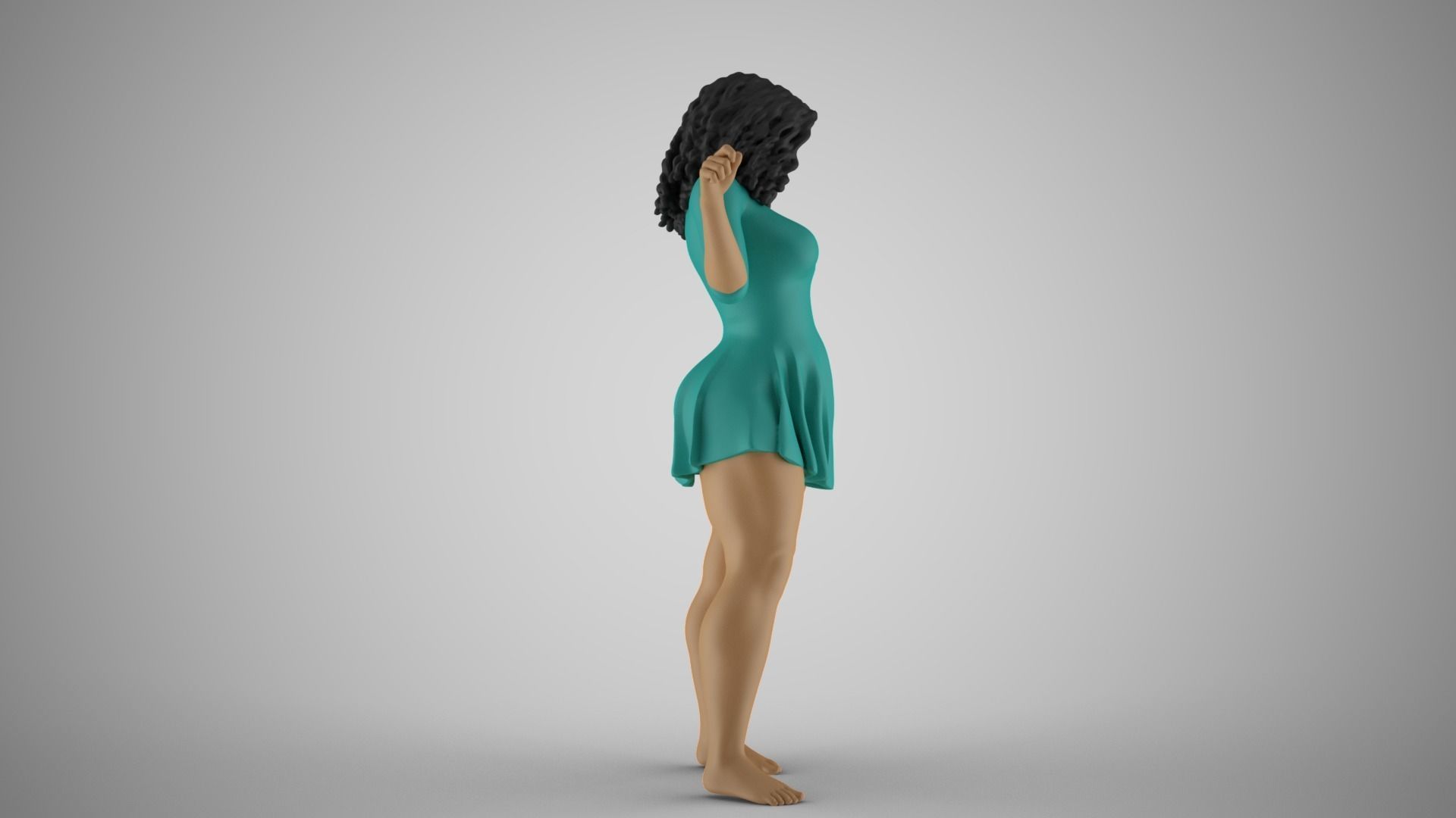 Plain Girl 4 3D print model_5