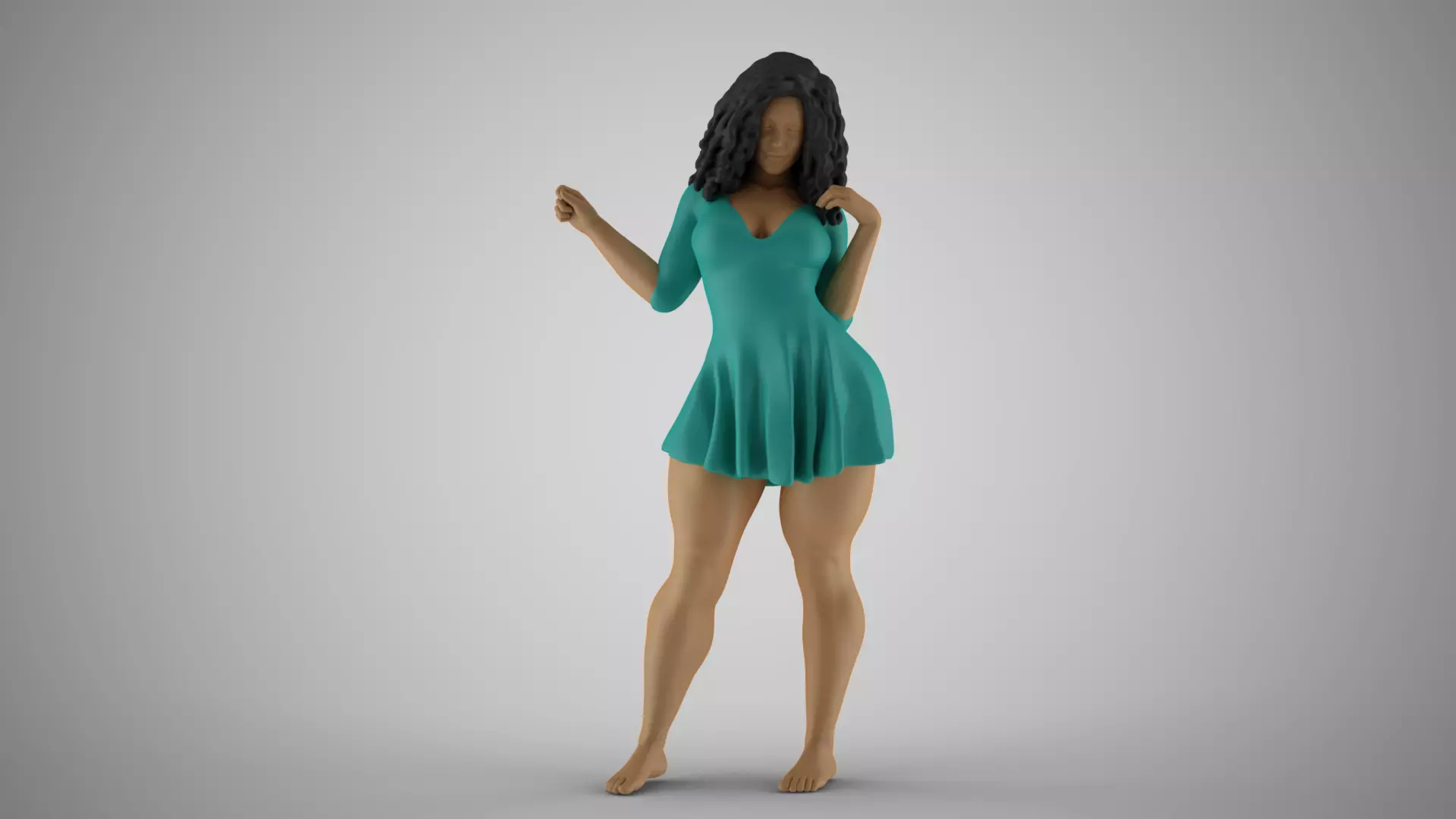 Plain Girl 4 3D print model_0