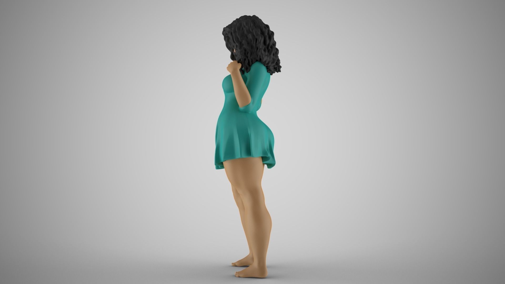 Plain Girl 4 3D print model_9