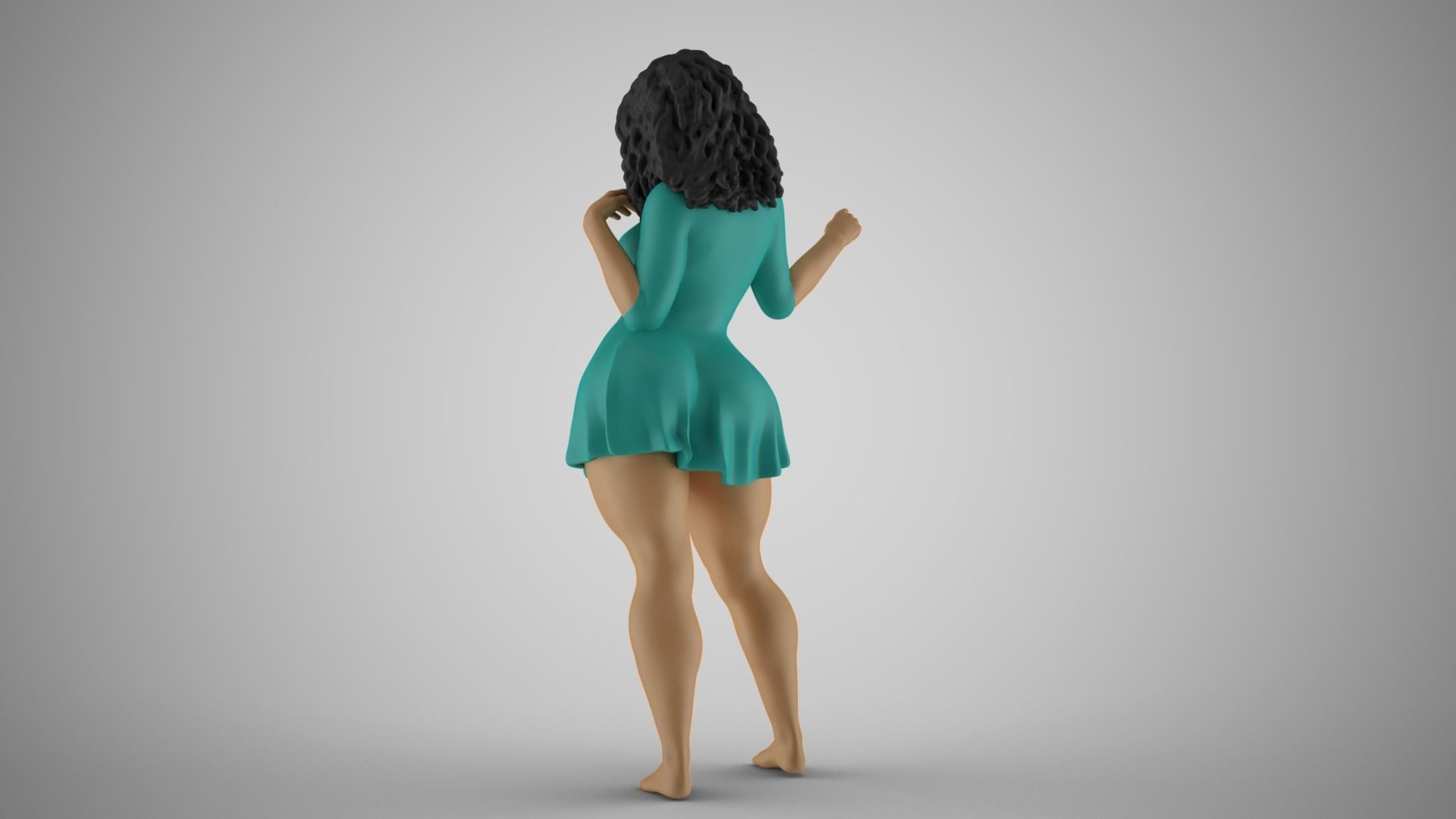 Plain Girl 4 3D print model_8