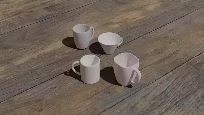 4 models of cups