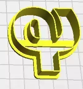 Phi Lower Case Cookie Cutter