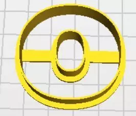 Omicron Lower Case Cookie Cutter 3D print model_0