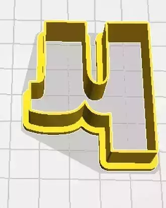 Mu Lower Case Cookie Cutter