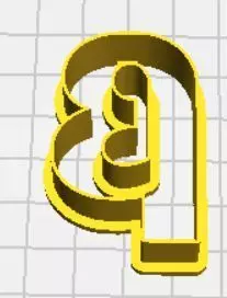 Beta Lower Case Cookie Cutter 3D print model_0