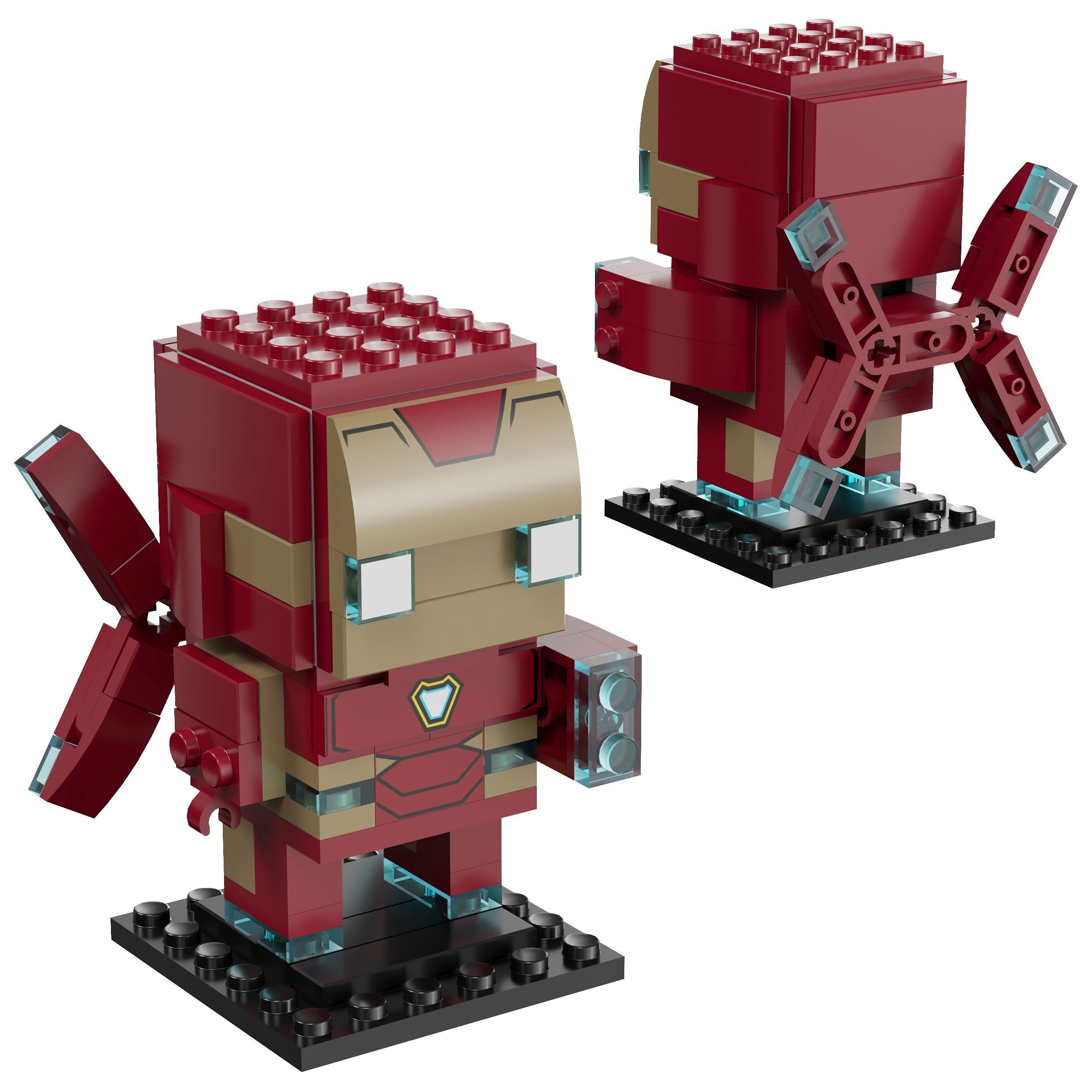 Lego Brickheadz - 41604 Iron Man MK50 3D model_0