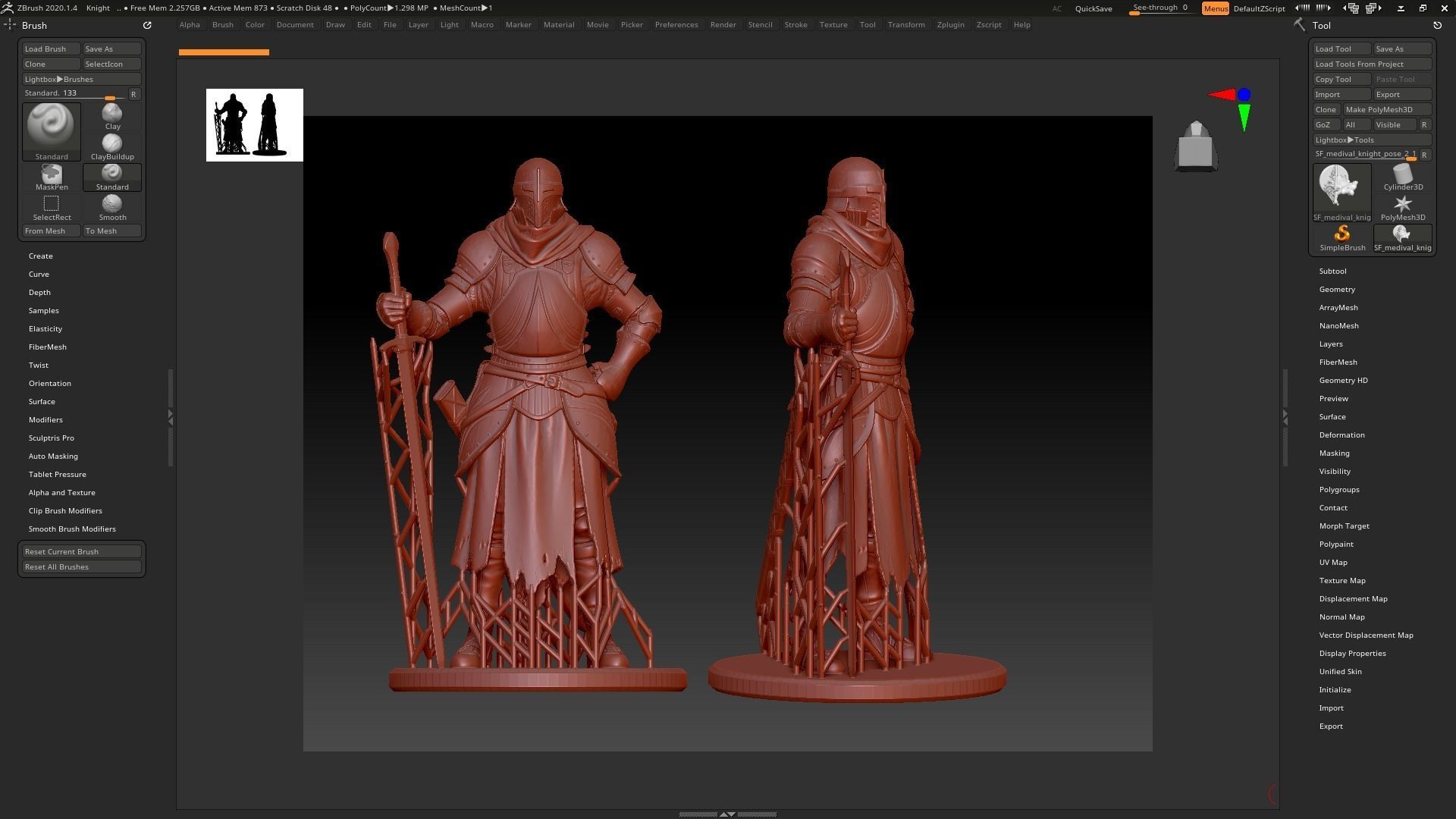 Knight Scuplting 3D print model_5